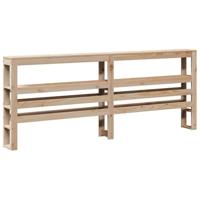 Bedframe met hoofdbord massief grenenhout 200x200 cm - thumbnail