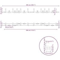 Doos met onderdelen voor schuifdeur 305 cm staal zwart - thumbnail