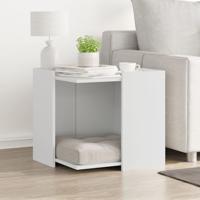 VidaXL Kattenbakkast 53x53x51 cm bewerkt hout wit - thumbnail