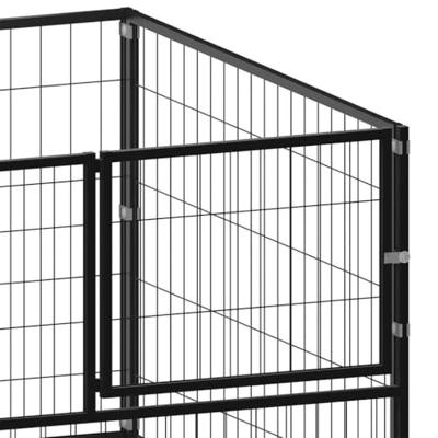 Hondenkennel 200x100x70 cm staal zwart