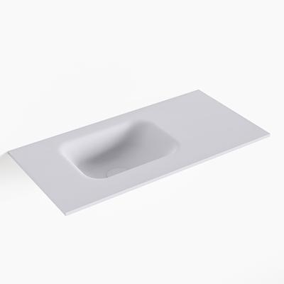 MONDIAZ LEX Cale solid surface inleg wastafel voor toiletmeubel 60cm. Positie wasbak links