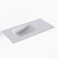 MONDIAZ LEX Cale solid surface inleg wastafel voor toiletmeubel 60cm. Positie wasbak links - thumbnail