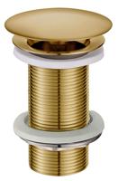 Wiesbaden Caral open afvoerplug verlengd 5/4" geborsteld messing - thumbnail