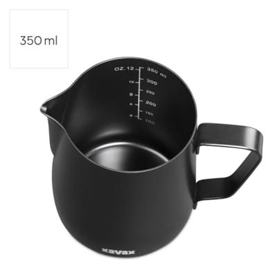 Xavax Barista-melkkannetje Van RVS Melkschuimkannetje 350ml Zwart Mat