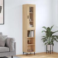Hoge kast 34,5x34x180 cm bewerkt hout sonoma eikenkleurig - thumbnail