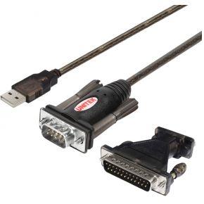 UNITEK Y-105A seriële kabel Zwart 1,5 m USB Type-A DB-9