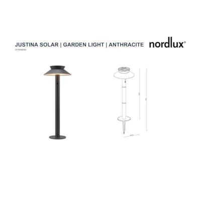 Nordlux Solar tuinlampJustina antraciet - 2418098050