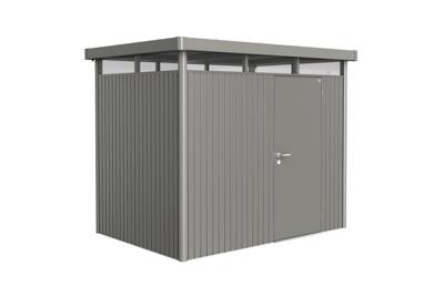 Biohort Highline H2 metalen tuinhuis 275x195x222 cm met enkele deur- Plat dak- Metaal- Biohort