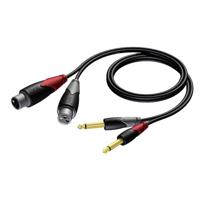 Procab CLA707/3 verloopkabel 2x XLR female naar 2x Jack 3m - thumbnail