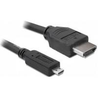 Delock 82663 HDMI-kabel HDMI Aansluitkabel HDMI-A-stekker, HDMI-micro-D-stekker 3 m Zwart 4K UHD, Vergulde steekcontacten - thumbnail
