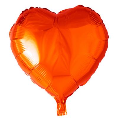 Folieballon Hart Oranje (45cm)