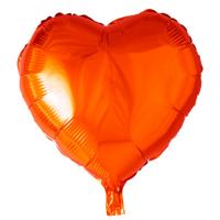 Folieballon Hart Oranje (45cm) - thumbnail