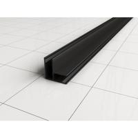 Xellanz Hoekprofiel 200cm mat zwart - thumbnail