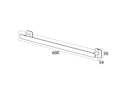 Handdoekrek Tiger Colar 60x5x5.4 cm RVS Geborsteld