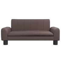 Kinderbank 70x45x30 cm kunstleer bruin - thumbnail