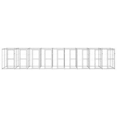 Hondenkennel 21,78 m² gegalvaniseerd staal