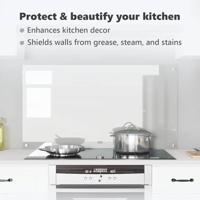 VidaXL Keuken spatscherm doorzichtig 120 x 60 cm gehard glas - thumbnail