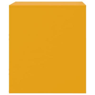 Nachtkastjes 2 st 34,5x39x44 cm staal geel