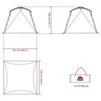 VidaXL Strandtent 4-persoons waterdicht snelontgrendeling azuurblauw - thumbnail