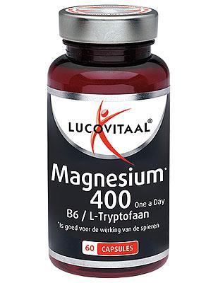Lucovitaal Magnesium 400 met Vitamine B6 & L-Tryptofaan capsules Lucovitaal Magnesium 400 met Vitamine B6 & L-Tryptofaan capsules