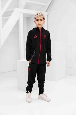 Liverpool Vis Tech Trainingspak Junior 2025/2026 - Maat 128 - Kleur: RoodZwart | Soccerfanshop