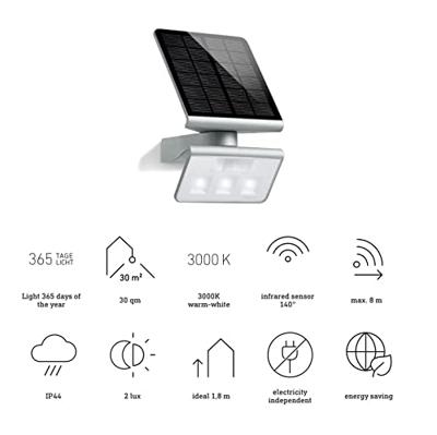 Steinel Buitenlamp XSOLAR L-S zilver - 671013 - thumbnail