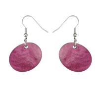 Oorhangers Capiz Schelpen Ovaal Roze - thumbnail