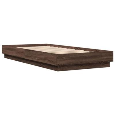 Bedframe zonder matras bewerkt hout bruin eikenkleur 90x200 cm