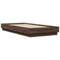 Bedframe zonder matras bewerkt hout bruin eikenkleur 90x200 cm - thumbnail
