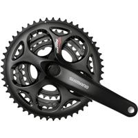 Shimano Crankstel 7/8 speed tourney fc-a073 - 170/50-39-30t met vierkante as - zwart - thumbnail