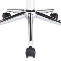 Eetkamerstoel draaibaar gebogen hout en kunstleer wit - thumbnail