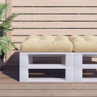 VidaXL Palletkussen 50x50x12 cm stof beige - thumbnail