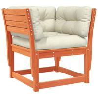 8-delige Loungeset met kussens massief grenenhout wasbruin - thumbnail