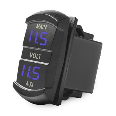 B3170 10-60V Switch Shape Double Display Voltage Tester with LED Display Light (Blue)