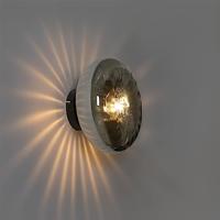 QAZQA Art Deco wandlamp zwart met smoke glas - Ayesha - thumbnail