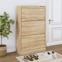 VidaXL Schoenenkast 63x24x103 cm bewerkt hout sonoma eikenkleurig - thumbnail