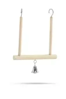 Houten schommel met bel Houten schommel met bel