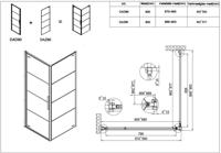 Saqu Devine industriële douchecabine met draaideur incl. antikalk 90x90x210cm mat zwart - thumbnail
