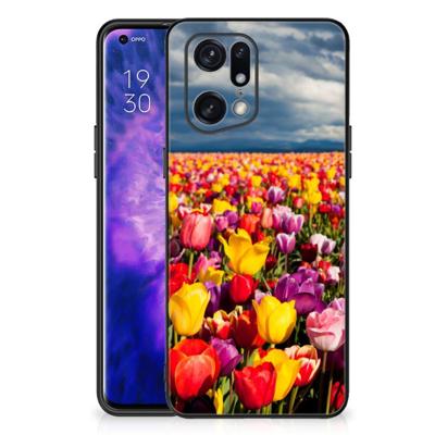 OPPO Find X5 Pro Bloemen Hoesje Tulpen OPPO Find X5 Pro Bloemen Hoesje Tulpen
