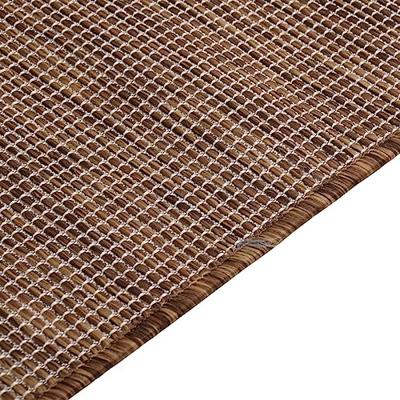 Buitenkleed platgeweven 160x230 cm bruin