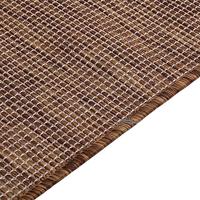 Buitenkleed platgeweven 160x230 cm bruin - thumbnail