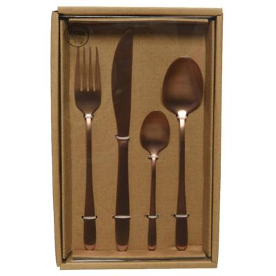 4-Persoons RVS bestekset rose goud 16-delig - Besteksets 4-Persoons RVS bestekset rose goud 16-delig - Besteksets