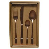 4-Persoons RVS bestekset rose goud 16-delig - Besteksets - thumbnail