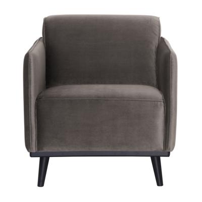 WOOOD Fauteuil 'Statement' Velvet, kleur Taupe