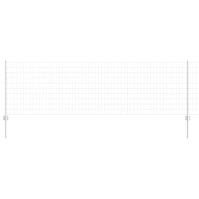 VidaXL Hek met paal zilver 0,8 x 10 m staal