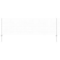 VidaXL Hek met paal zilver 0,8 x 25 m staal - thumbnail