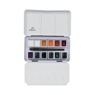 Rembrandt Aquarelverf metalen set Dekwit Mengkleuren - 12 napjes + penseel