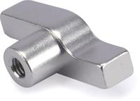 Riggatec Vleugelmoer zilver M8 draad - thumbnail