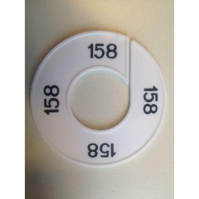 Maatring 9cm wit/zwart 158