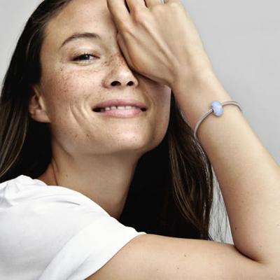 Pandora 791691C01 Bedel Opale Scent Ocean Blue zilver-synthetisch opaal - thumbnail